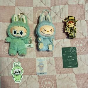 3 Popmart Collectibles - Labubu Have a Seat and Exciting Macaron, Hirono Shelter